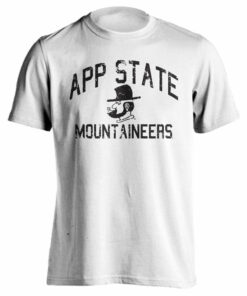 Appalachian State Mountaineers Distressed Retro Logo Short Sleeve Shirts, App State Shirts Gifts for Fans