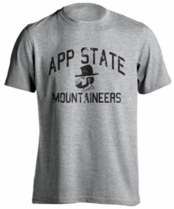 Appalachian State Mountaineers Distressed Retro Logo Short Sleeve Shirts, App State Shirts Gifts for Fans