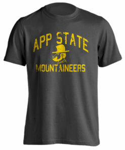 Appalachian State Mountaineers Distressed Retro Logo Short Sleeve Shirts, App State Shirts Gifts for Fans