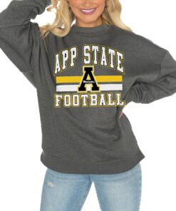 Appalachian State Mountaineers Gameday Couture Good Vibes Premium Fleece Drop Shoulder Pullover Sweatshirt
