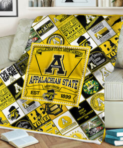 Appalachian State Mountaineers Sherpa Fleece Blanket Gifts for NCAA Fans