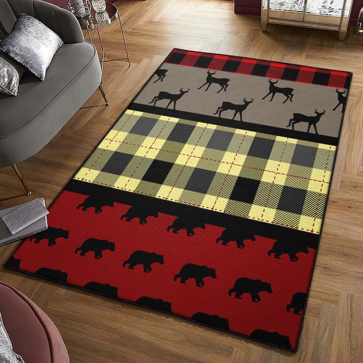 Area Rugs Rustic Rug, Rustic Rugs, Rustic Lodge Area Rugs, Carpet for Living Room A01
