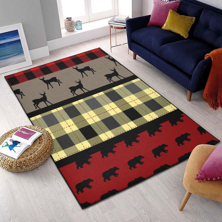 Area Rugs Rustic Rug, Rustic Rugs, Rustic Lodge Area Rugs, Carpet for Living Room A01