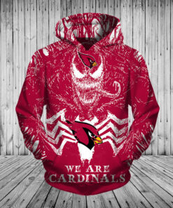 Arizona Cardinals Hoodies 3D Venom Pullover Hoodies Gifts for Fans
