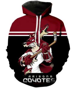 Arizona Coyotes Hoodie Mascot 3D Printed Gifts for Fans