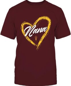 Arizona State Sun Devils - Heart Shape Nana University Team Logo Gift T-Shirt, Arizona State Sun Devils NCAA Sweatshirts, Hoodie, Shirt Gifts for Fans
