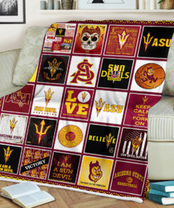 Arizona State Sun Devils Sherpa Fleece Blanket Gifts for NCAA Fans