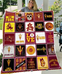 Arizona State Sun Devils Sherpa Fleece Blanket Gifts for NCAA Fans
