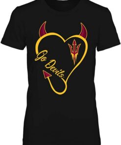 Arizona State Sun Devils Shirt - Devils Heart Slogan, Arizona State Sun Devils NCAA Sweatshirts, Hoodie, Shirt Gifts for Fans