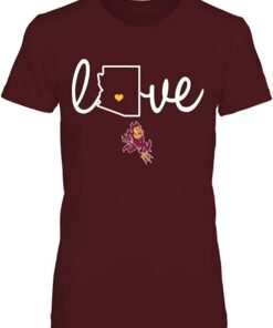 Arizona State Sun Devils Shirt State Love, ASU Hoodie, Sweatshirt, Shirt Full Size Gifts for NCAA Fans