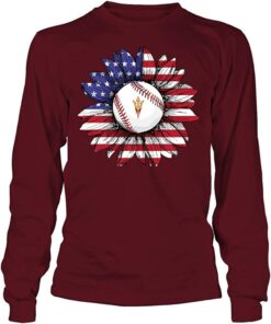 Arizona State Sun Devils T-Shirt - Flag Pattern Sunflower Baseball, Arizona State Sun Devils NCAA Sweatshirts, Hoodie, Shirt Gifts for Fans