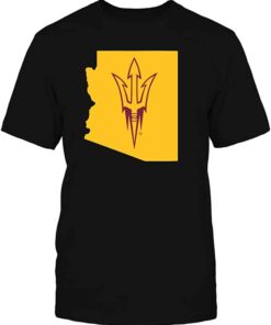 Arizona State Sun Devils T-Shirt - Logo State, ASU Hoodie, Sweatshirt, Shirt Full Size Gifts for NCAA Fans