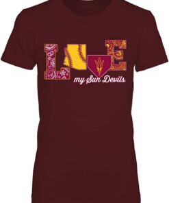 Arizona State Sun Devils T-Shirt - Love My Team Baseball, Arizona State Sun Devils NCAA Sweatshirts, Hoodie, Shirt Gifts for Fans