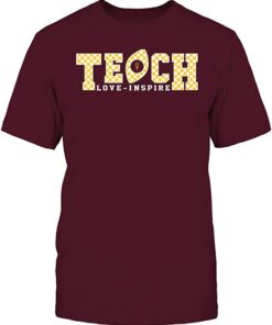 Arizona State Sun Devils T-Shirt - Teach Love Inspire - Checkered Pattern Football Team, Arizona State Sun Devils NCAA Sweatshirts, Hoodie, Shirt Gifts for Fans