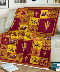 Arizona State Sun Devils University Sherpa Fleece Blanket Gifts for NCAA Fans