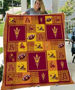 Arizona State Sun Devils University Sherpa Fleece Blanket Gifts for NCAA Fans