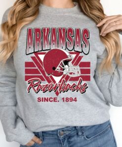 Arkansas Crewneck Sweatshirt, Vintage Arkansas Football Sweatshirt, Football Fan Shirt, University Football Fan Shirt
