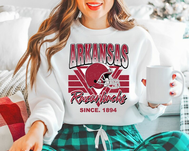 Arkansas Crewneck Sweatshirt, Vintage Arkansas Football Sweatshirt, Football Fan Shirt, University Football Fan Shirt