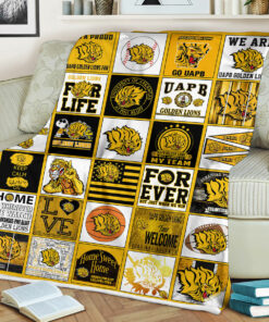 Arkansas Pine Bluff Golden Lions Sherpa Fleece Blanket Gifts for NCAA Fans