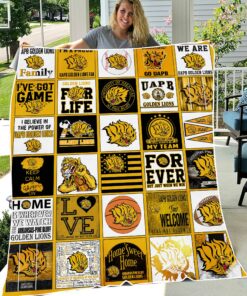Arkansas Pine Bluff Golden Lions Sherpa Fleece Blanket Gifts for NCAA Fans