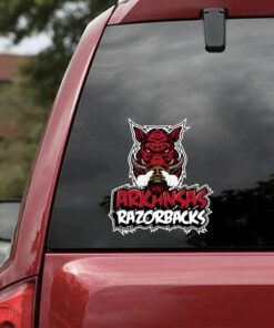 Arkansas Razorback Hogs NCAA Vinyl Decals Sticker For Car Truck Door And Windows Gifts For Fans