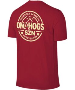 Arkansas Razorbacks 2021 Omahogs Szn Crossbat Short Sleeve T-Shirt Cardinal, Hogs Shirt Gifts For Razorbacks Fans, Arkansas Razorbacks Hoodie