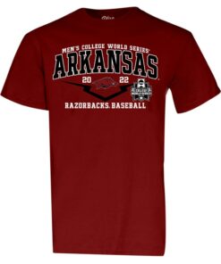 Arkansas Razorbacks 2022 Baseball Cws Single Team Short Sleeve T-Shirt Cardinal, Hogs Shirt Gifts For Razorbacks Fans, Arkansas Razorbacks Hoodie