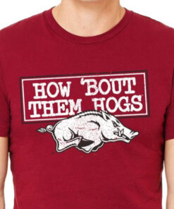 Arkansas Razorbacks Adult T-Shirt Cardinal How Bout Them Hogs, Hogs Shirt Gifts For Razorbacks Fans, Arkansas Razorbacks Hoodie