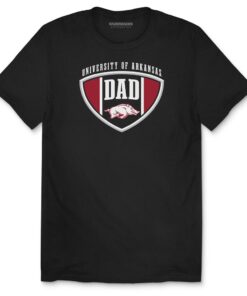 Arkansas Razorbacks Dad Shield Unisex Short Sleeve T-Shirt, Hogs Shirt Gifts For Razorbacks Fans, Arkansas Razorbacks Hoodie