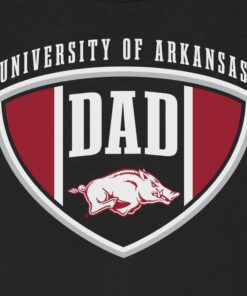 Arkansas Razorbacks Dad Shield Unisex Short Sleeve T-Shirt, Hogs Shirt Gifts For Razorbacks Fans, Arkansas Razorbacks Hoodie