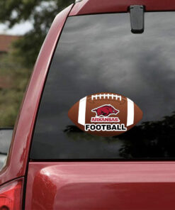 Arkansas Razorbacks Football Vinyl Decal Sticker For Car Truck Door And Windows, Laptop Set Of 2 Pcs
