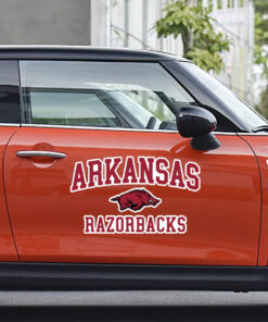 Arkansas Razorbacks Full Color Car Vinul Decals Stickers For Window And Side Door Truck Gifts For NCAA Football Fans