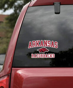 Arkansas Razorbacks Full Color Car Vinul Decals Stickers For Window And Side Door Truck Gifts For NCAA Football Fans