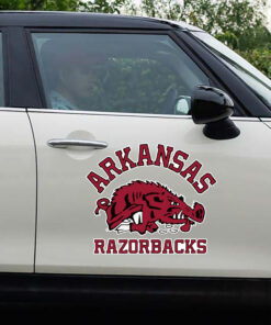 Arkansas Razorbacks Full Color Vinyl Decal For Car Truck Side Door And Window Sticker Gifts For Fans