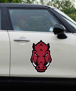 Arkansas Razorbacks Full Color Vinyl Decal Sticker UV Printed For Car Side Door And Windows