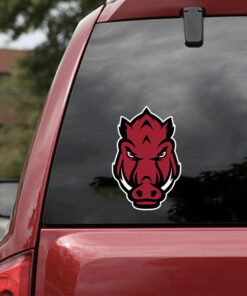 Arkansas Razorbacks Full Color Vinyl Decal Sticker UV Printed For Car Side Door And Windows