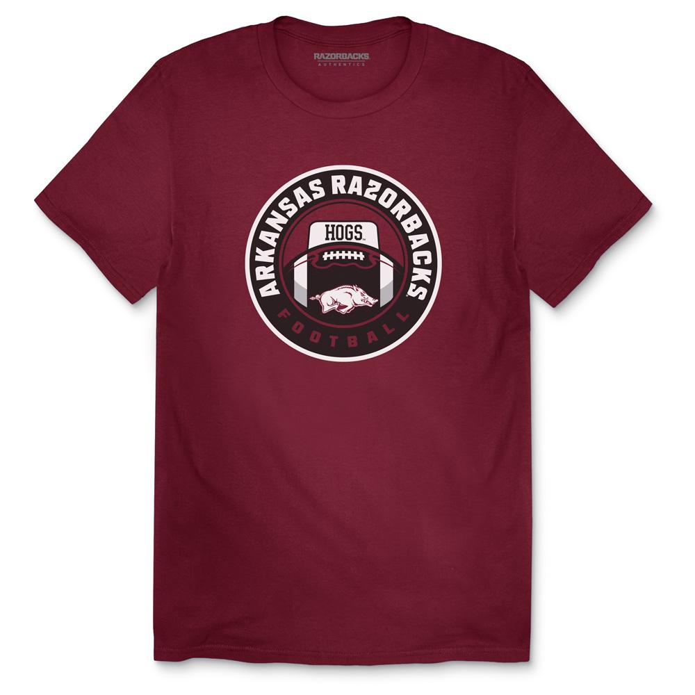 Arkansas Razorbacks Game Ball Football Short Sleeve T-Shirt Cardinal, Hogs Shirt Gifts For Razorbacks Fans, Arkansas Razorbacks Hoodie