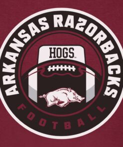 Arkansas Razorbacks Game Ball Football Short Sleeve T-Shirt Cardinal, Hogs Shirt Gifts For Razorbacks Fans, Arkansas Razorbacks Hoodie