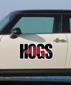 Arkansas Razorbacks HOGS NCAA Full Color Vinyl Decal Sticker For Car Truck Door And Windows Gifts For Fans