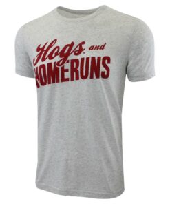Arkansas Razorbacks Hogs And Homeruns Triblend Short Sleeve T-Shirt, Hogs Shirt Gifts For Razorbacks Fans, Arkansas Razorbacks Hoodie