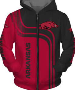 Arkansas Razorbacks Hoodie 3D Pullover and Zip Up Hoodies Gifts for Fans