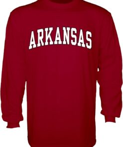 Arkansas Razorbacks Hoodie, Sweatshirt, Shirt Full Size Gifts For NCAA Fans, Arching Team Color Long Sleeve T Shirt