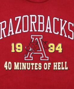 Arkansas Razorbacks Hoodie, Sweatshirt, Shirt Full Size Gifts For NCAA Fans, Arkansas Razorbacks 40 Min Short Sleeve T-Shirt