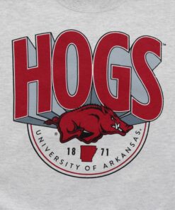 Arkansas Razorbacks Hoodie, Sweatshirt, Shirt Full Size Gifts For NCAA Fans, Arkansas Razorbacks Billboard Text Crew Sweatshirt