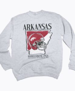 Arkansas Razorbacks Hoodie, Sweatshirt, Shirt Full Size Gifts For NCAA Fans, Arkansas Razorbacks Helment Homecoming Sweatshirt Beige