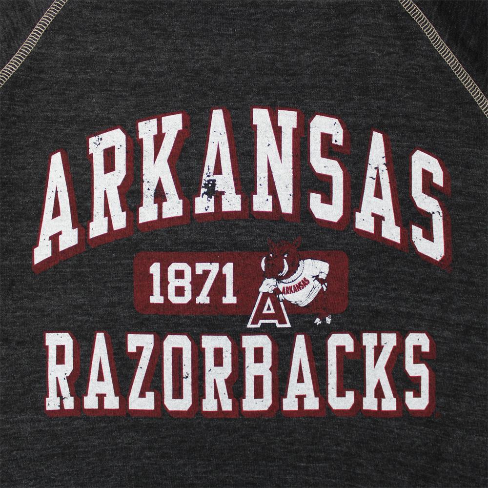 Arkansas Razorbacks Hoodie, Sweatshirt, Shirt Full Size Gifts For NCAA Fans, Arkansas Razorbacks Midday Tri-Blend Fleece Crew