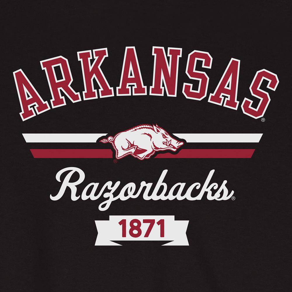 Arkansas Razorbacks Hoodie, Sweatshirt, Shirt Full Size Gifts For NCAA Fans, Arkansas Razorbacks Old School Stripes Fleece Crew