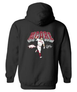 Arkansas Razorbacks Hoodie, Sweatshirt, Shirt Full Size Gifts For NCAA Fans, Arkansas Razorbacks Robert Moore Homerun Hoodie