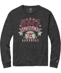Arkansas Razorbacks Hoodie, Sweatshirt, Shirt Full Size Gifts For NCAA Fans, Baseball A Triblend Long Sleeve