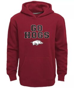 Arkansas Razorbacks Hoodie, Sweatshirt, Shirt Full Size Gifts For NCAA Fans, Boys 8-20 Arkansas Razorbacks Team Slogan Fleece Hoodie